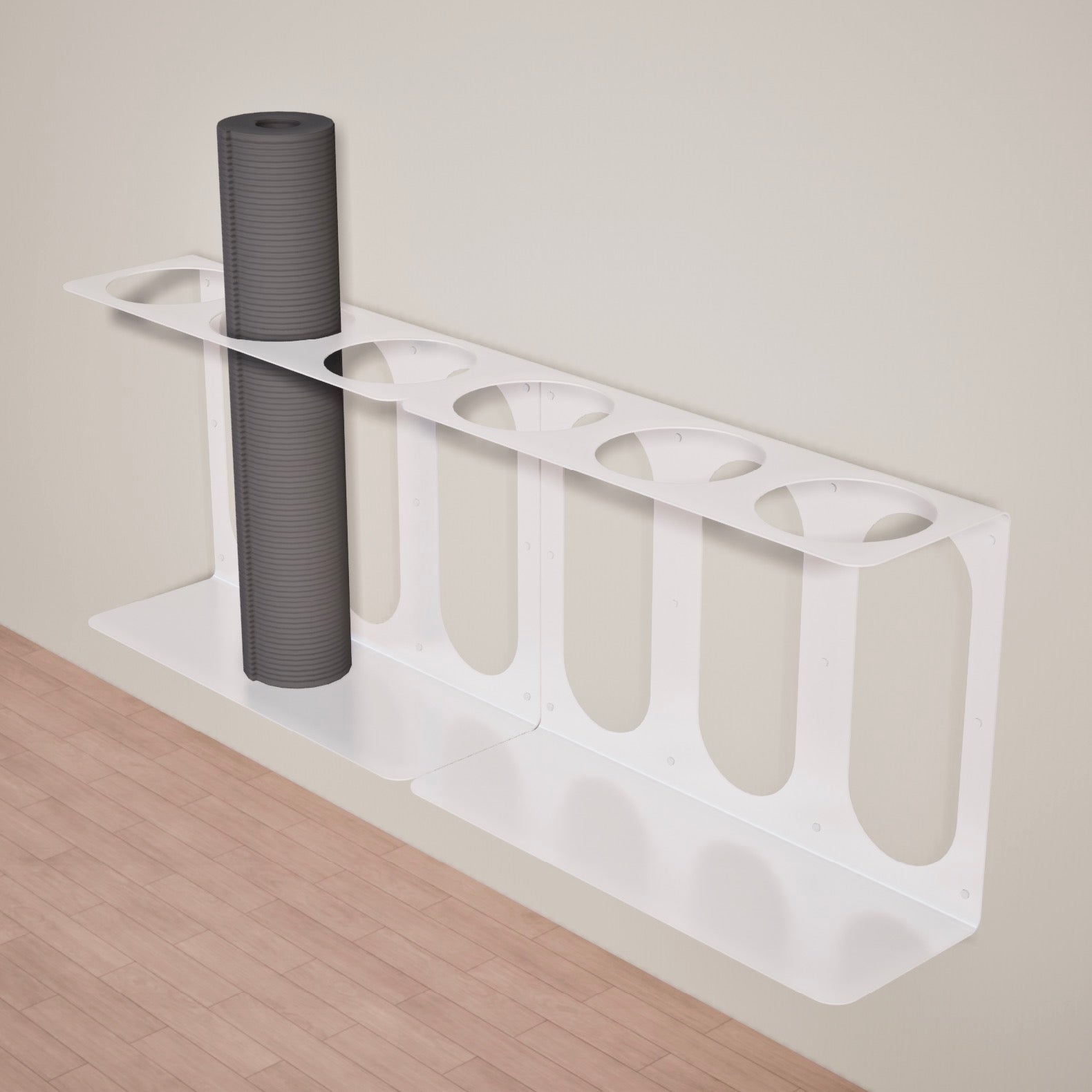 Yoke Yoga Mat Wall Bracket | Holds 3 Mats/Rollers Mache