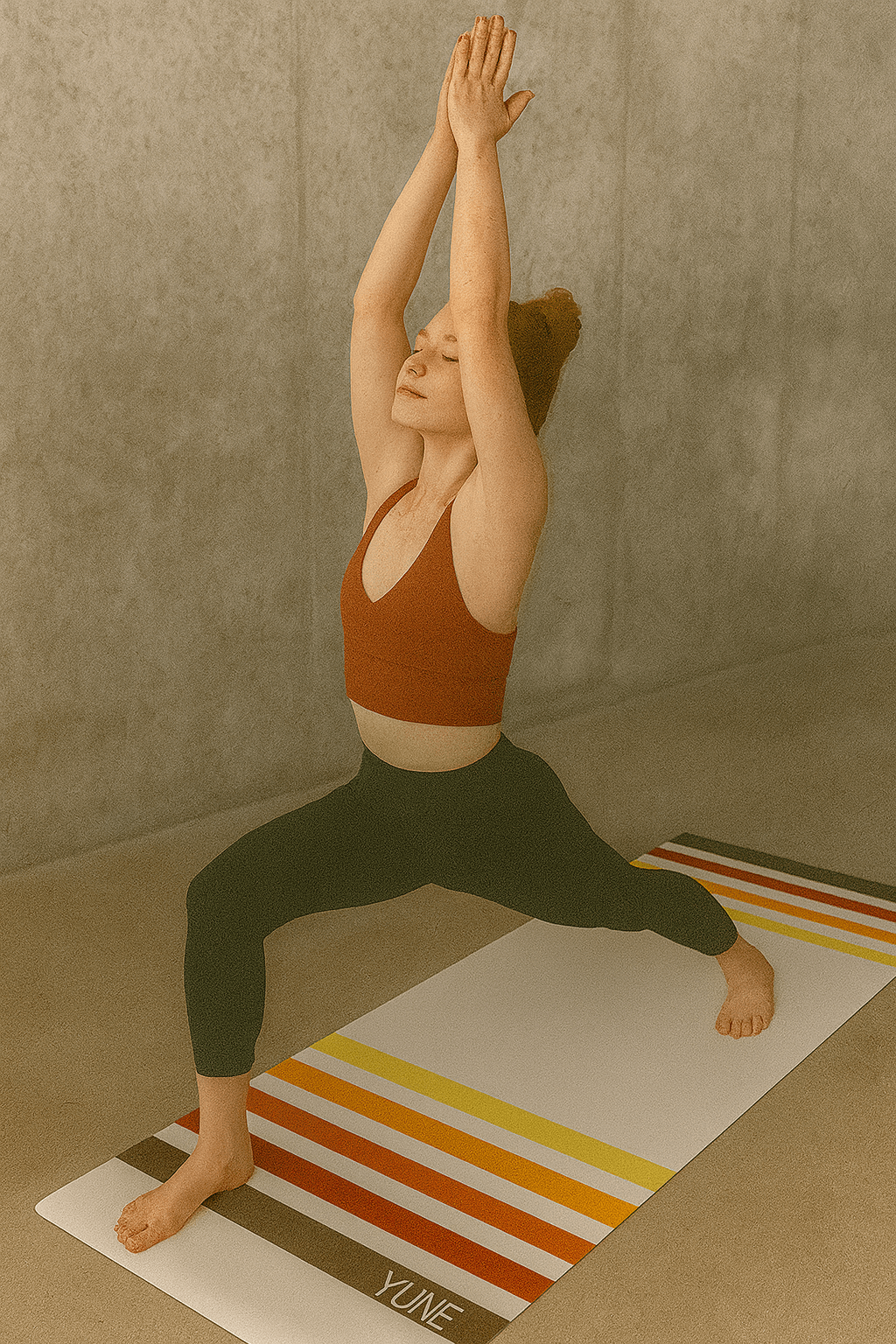 Yune Yoga Striped Yoga Mat OS76 Yune Yoga