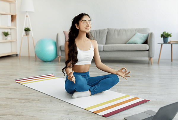 Yune Yoga Striped Yoga Mat OS76 Yune Yoga